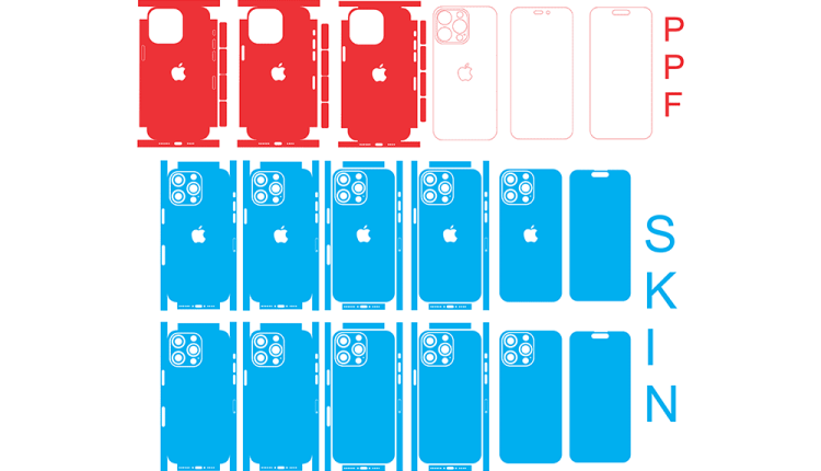 All Apple iPhone Bundle Pack Skin Template Vector