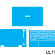 Asus ZenBook 14 UX433F Skin Template Vector Cut File