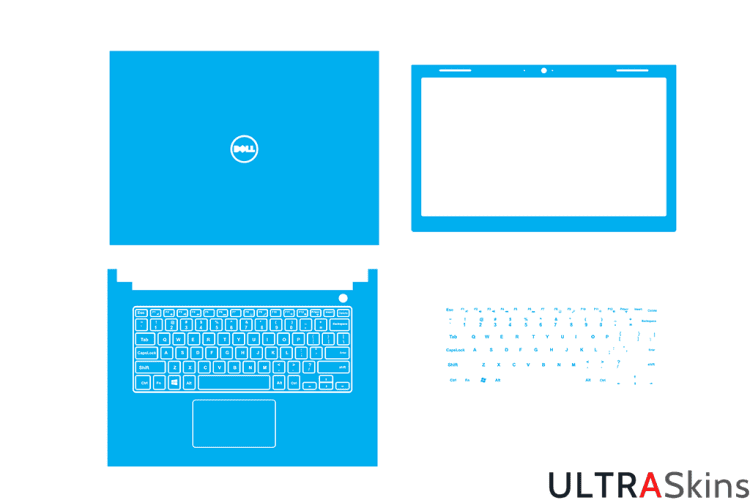 Dell Inspiron 3441, 3442, 3443 P53G Skin Template Vector Cut File
