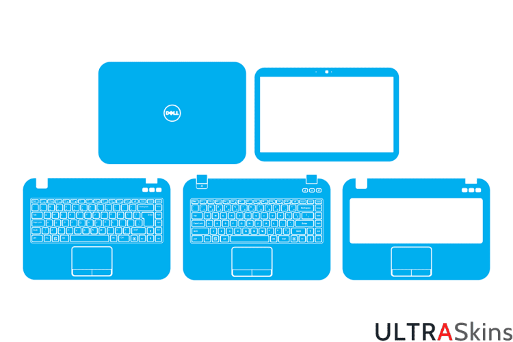Dell Inspiron 5420 - 7420 - P33G Skin Template Vector Cut File
