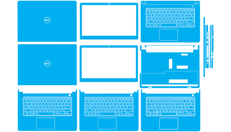 Dell Inspiron 5455 - 5458 - 5459 P64G Skin Template Vector