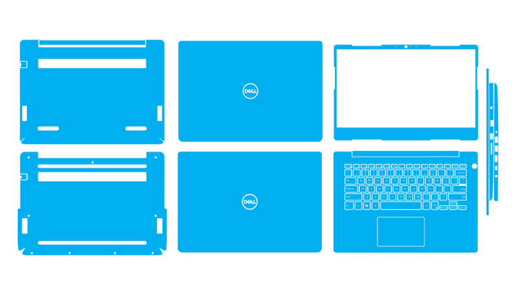 Dell Inspiron 5480 - 5485 - Vostro 5481 P92G Skin Template Vector
