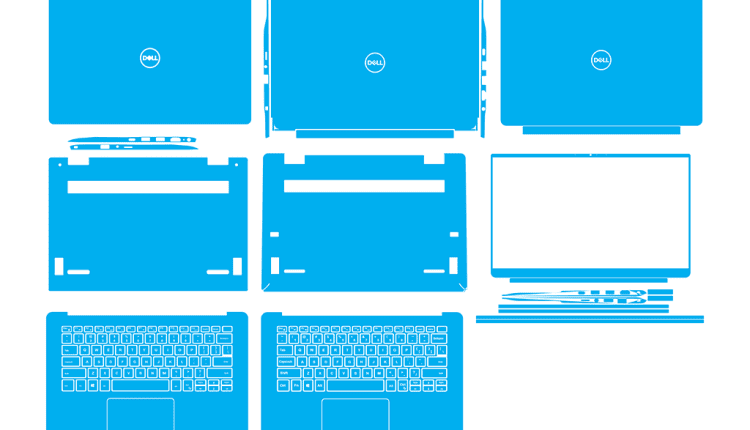 Dell Inspiron 5490 - 5498 P116G Skin Template Vector Cut File