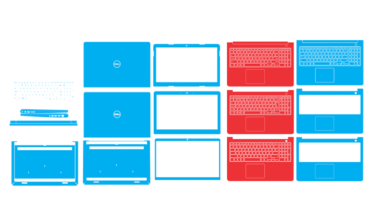 Dell Inspiron 5543 - 5547 - 5548 - 5557 P39F Skin Template