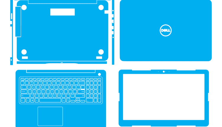 Dell Inspiron 5565 - 5567 P66F Skin Template Vector Cut File