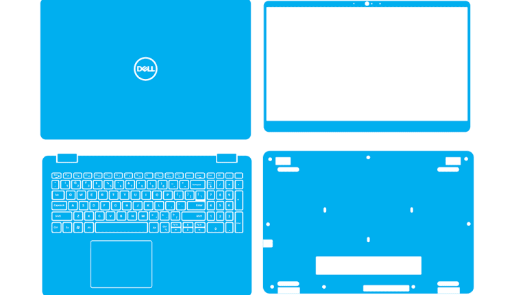 Dell Inspiron 5584 P85F Skin Template Vector Cut File