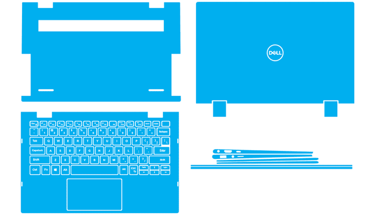 Dell Inspiron 7306 2-in-1 P124G Skin Template