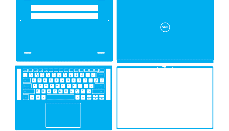 Dell Inspiron 7400 P123G Skin Template Vector