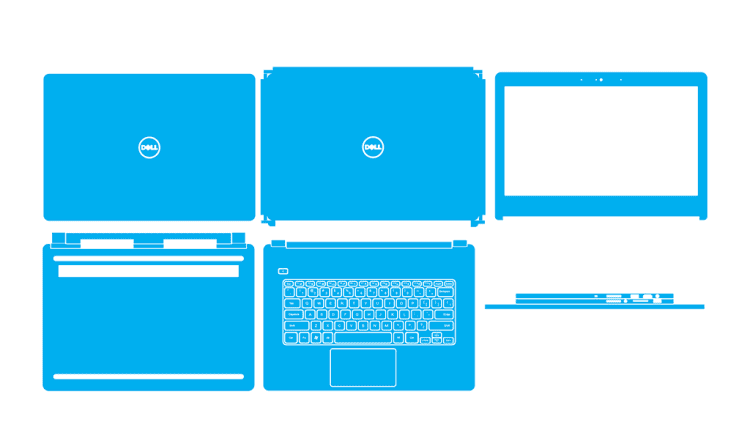 Dell Inspiron 7437 P42G Skin Template Vector