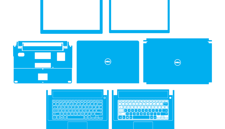 Dell Inspiron 7447 P55G Skin Template Vector