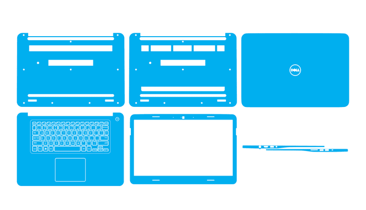 Dell Inspiron 7458 - 7547 - 7548 P41F Skin Template Vector