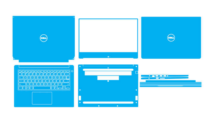 Dell Inspiron 7460 - Vostro 7460 - P74G Skin Template Vector