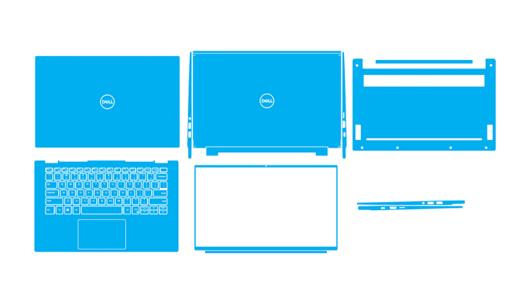 Dell Inspiron 7490 P115G Skin Template Vector