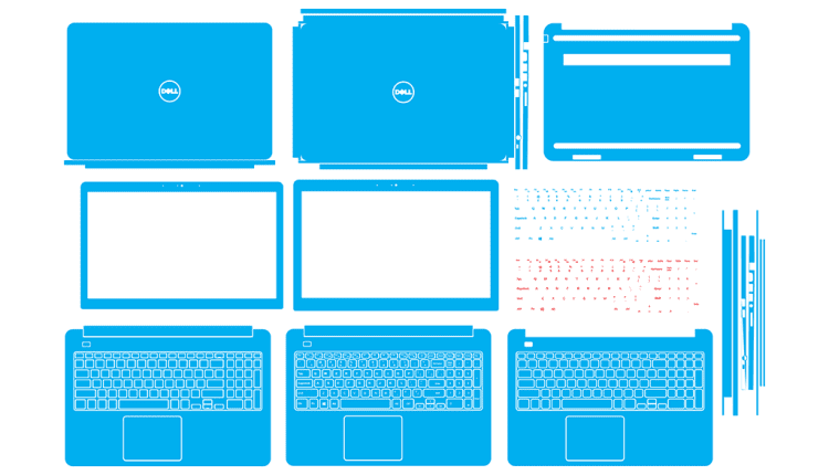 Dell Inspiron 7537 P36F Skin Template Vector