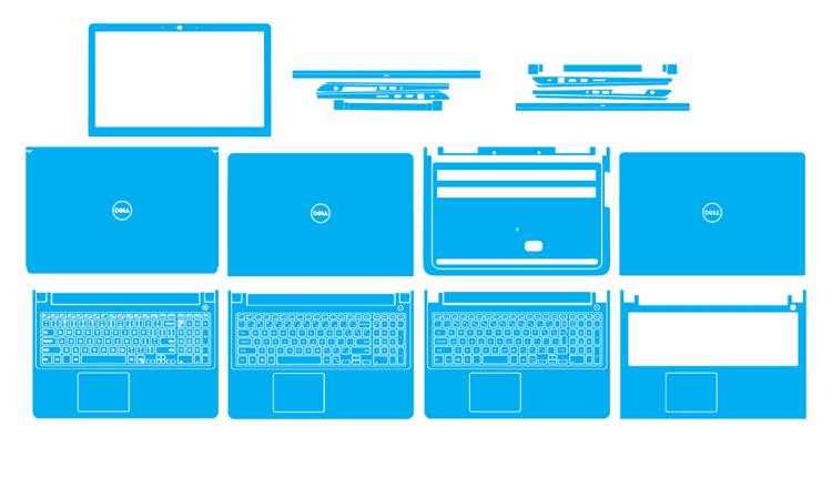 Dell Inspiron 7557 - 7559 - 5576 - 5577 - P57F Skin Template