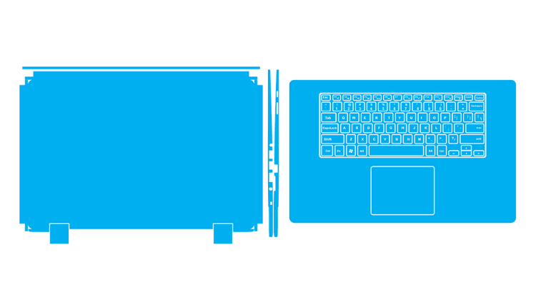 Dell Inspiron 7568 P55F Skin Template Vector