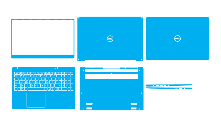 Dell Inspiron 7590 - 7591 - P83F Skin Template Vector
