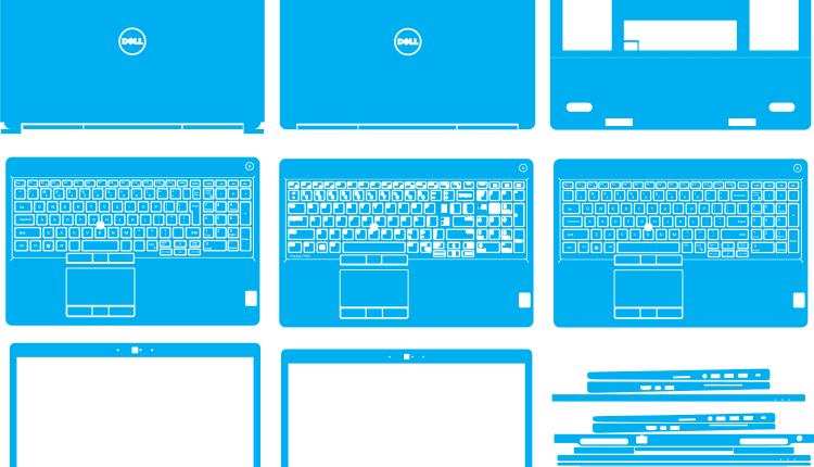 Dell Precision 7510 - 7520 - P53F Skin Template Vector