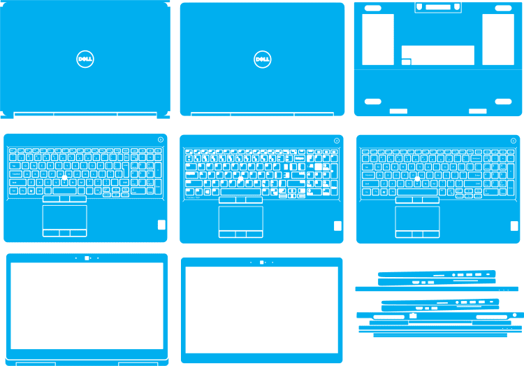 Dell Precision 7510 - 7520 - P53F Skin Template Vector