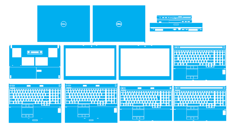 Dell Precision M4600 P13F Skin Template Vector
