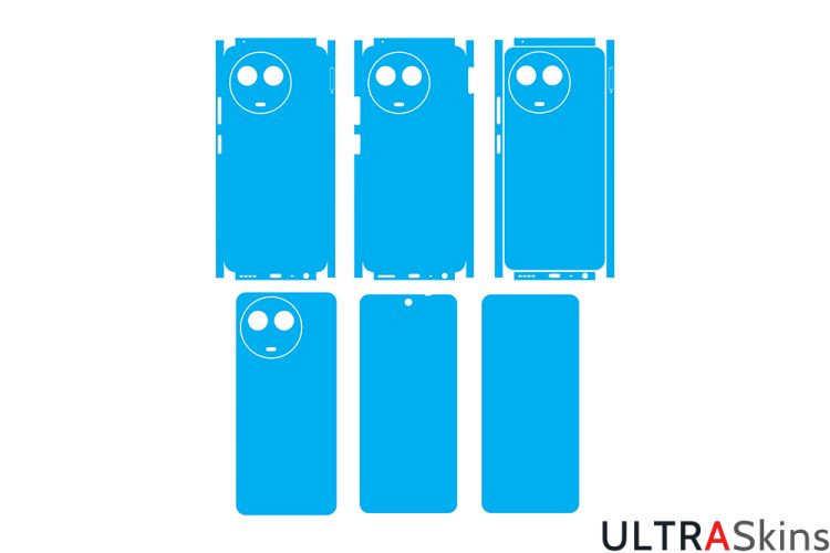 Realme 11x 5G Skin Template Vector Cut File