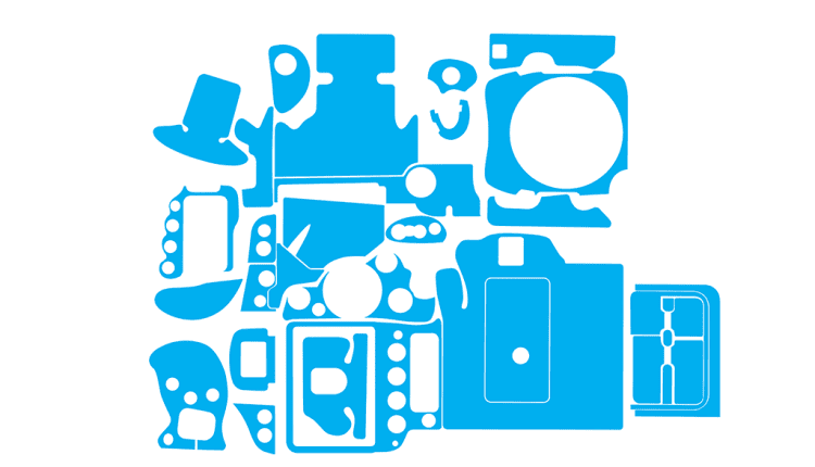 Canon 1D Mark I - II Skin Template Vector