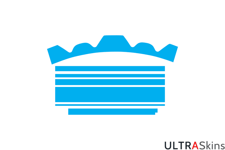 Canon EF-S 18-135mm F/3.5 -5.6 IS Skin Template Vector