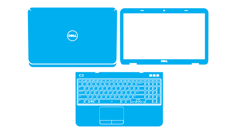 Dell Inspiron N5110 - P17F Skin Template Vector