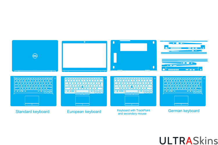 Dell Latitude 5480 - 5488 - 5490 - P72G Skin Template
