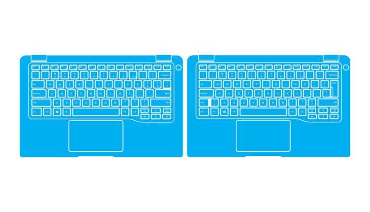 Dell Latitude 7400 2-in-1 - P110G Skin Template Vector