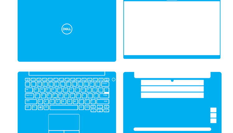 Dell Latitude 7400 - P100G Skin Template Vector