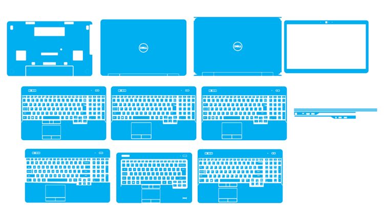 Dell Latitude E5540 - P44G Skin Template Vector