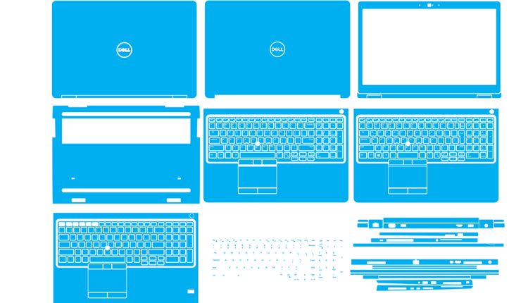 Dell Latitude E5550 - 5550 - P37F Skin Template Vector