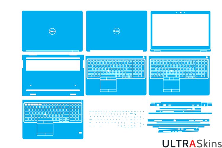 Dell Latitude E5550 - 5550 - P37F Skin Template Vector