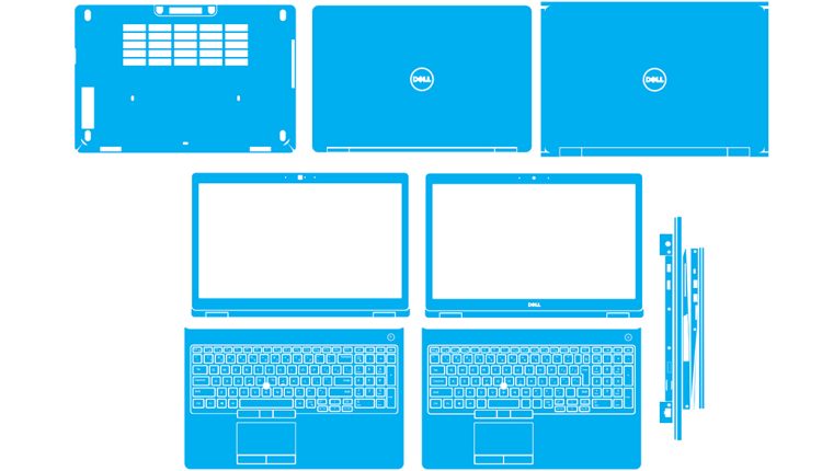 Dell Latitude E5570 - Precision 3510 - P48F Skin Template Vector