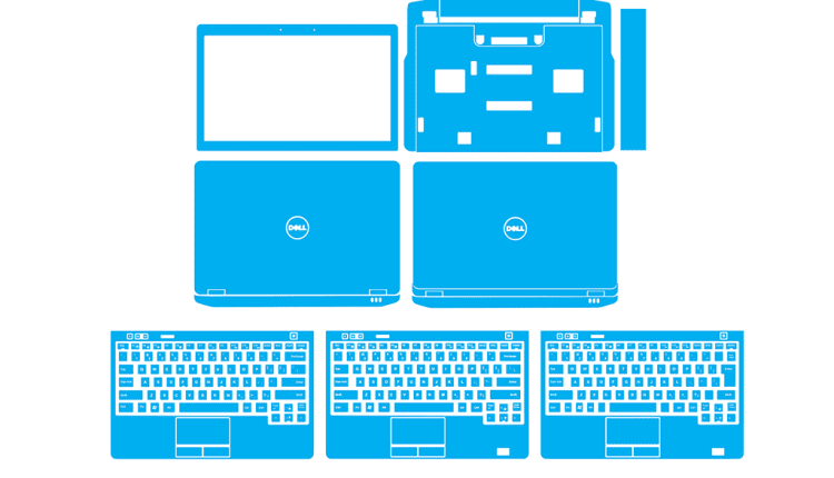 Dell Latitude E6230 - P14T Skin Template Vector