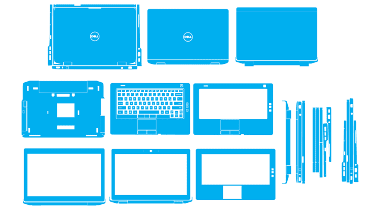 Dell Latitude E6420 - P15G Skin Template Vector