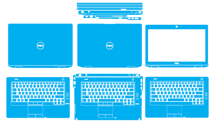 Dell Latitude E6430 - P25G Skin Template Vector