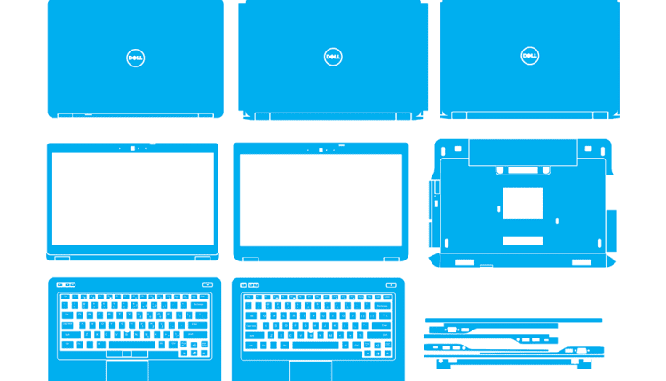 Dell Latitude E6440 - P38G Skin Template Vector