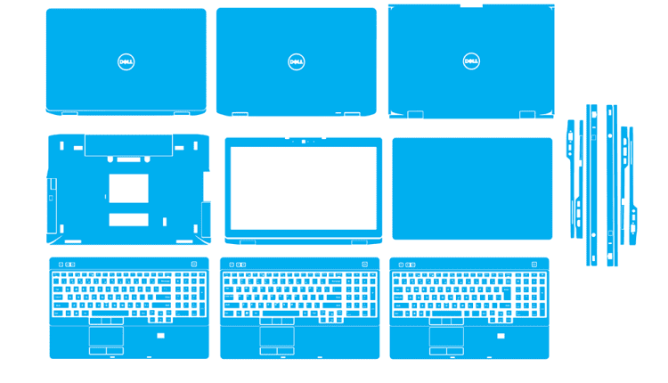 Dell Latitude E6530 - P19F Skin Template Vector