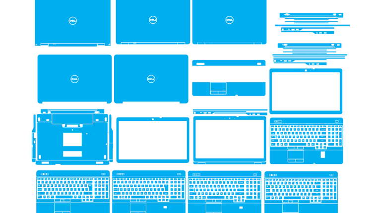 Dell Latitude E6540 - Precision M2800 - P29F Skin Template Vector