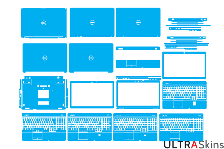 Dell Latitude E6540 - Precision M2800 - P29F Skin Template Vector