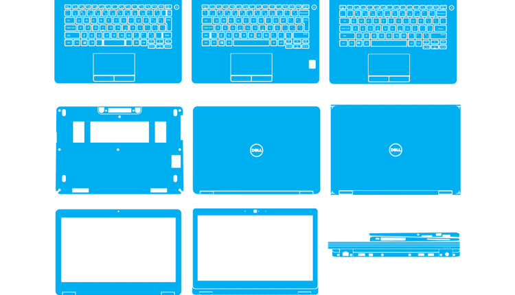 Dell Latitude E7270 - P26S Skin Template Vector