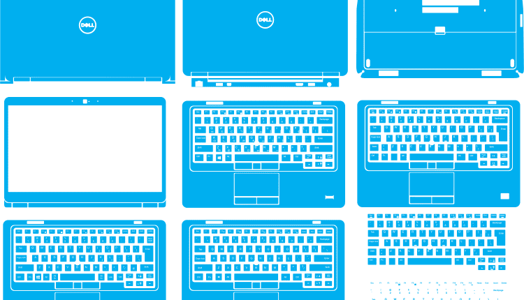 Dell Latitude E7440 - P40G Skin Template Vector