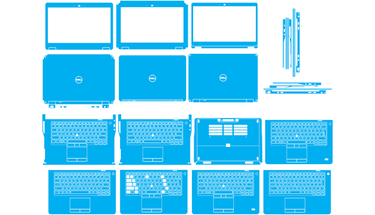 Dell Latitude E7450 - P40G Skin Template Vector