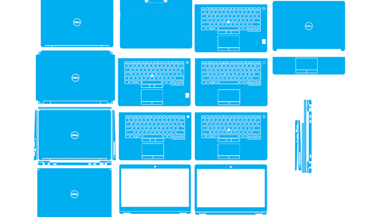 Dell Latitude E7470 - P61G Skin Template Vector