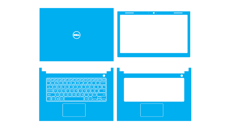 Dell Vostro 14 3446 - 3449 - P52G Skin Template Vector