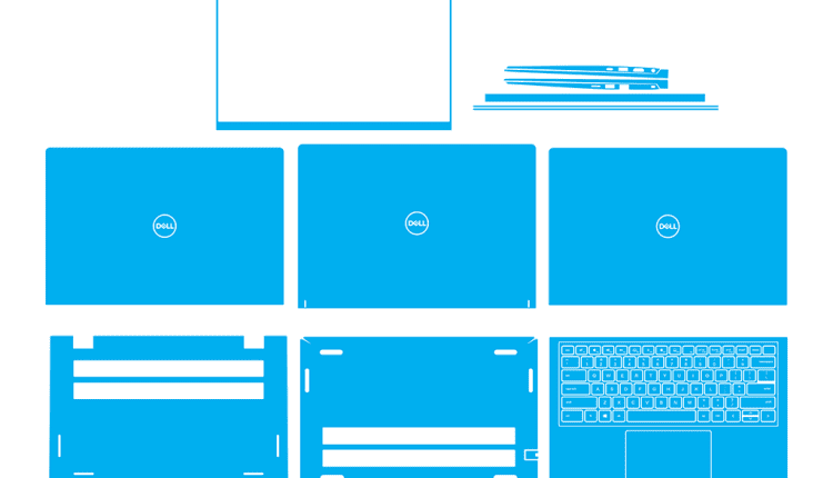 Dell Vostro 14 5410 - 5415 - Inspiron 14 5410 - 5415 - 5418 - P143G Skin Template Vector