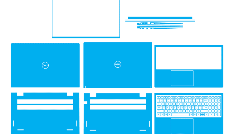 Dell Vostro 15 5510 - 5515 - 7510 - Inspiron 5510 - 5515 - 5518 - P106F Skin Template Vector