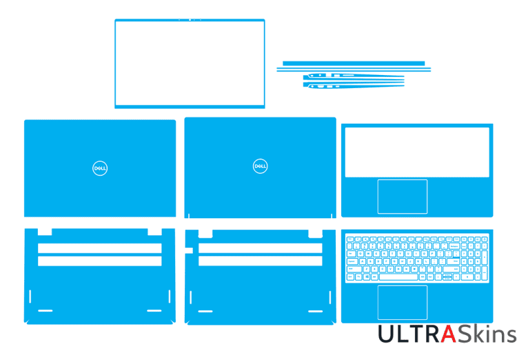 Dell Vostro 15 5510 - 5515 - 7510 - Inspiron 5510 - 5515 - 5518 - P106F Skin Template Vector